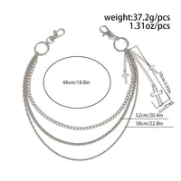 Thumbnail for Trendy Layered Hollow Cross Pendant Trouser Chain - ArtGalleryZen