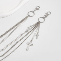 Thumbnail for Trendy Layered Hollow Cross Pendant Trouser Chain - ArtGalleryZen