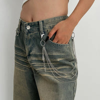 Thumbnail for Trendy Layered Hollow Cross Pendant Trouser Chain - ArtGalleryZen