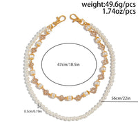 Thumbnail for Trendy Layered Rhinestone Inlaid Lucky Clover Pearl Trouser Chain - ArtGalleryZen