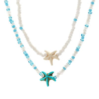 Thumbnail for Trendy Layered Starfish Turtle Seed Bead Necklace Set - ArtGalleryZen