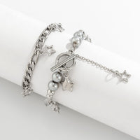 Thumbnail for Trendy Layered Toggle Clasp Star Pendant Tassel Bracelet Set - ArtGalleryZen