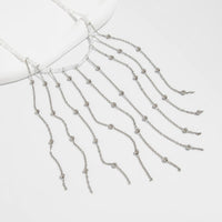 Thumbnail for Trendy Saturn Chain Tassel Crystal Beaded Necklace - ArtGalleryZen