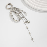 Thumbnail for Trendy Silver Tone Heart Star Pendant Ball Chain Keychain - ArtGalleryZen