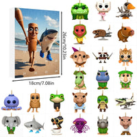 Thumbnail for Tung Tung Tung Sahur Italian Brainrot Advent Countdown Calendar With 24pcs Keychain - ArtGalleryZen