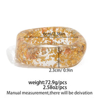 Thumbnail for Vintage Chunky Gold Foil Resin Bangle Bracelet Set - ArtGalleryZen