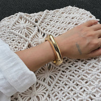 Thumbnail for Vintage Chunky Gold Foil Resin Bangle Bracelet Set - ArtGalleryZen