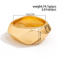 Thumbnail for Vintage Gold Silver Plated Irregular Polygon Bangle Bracelet - ArtGalleryZen