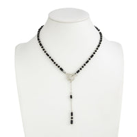 Thumbnail for Vintage Toggle Clasp Crystal Tassel Y Necklace - ArtGalleryZen