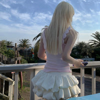 Thumbnail for Y2K Angel Wing Sleeveless Tank Top - ArtGalleryZen