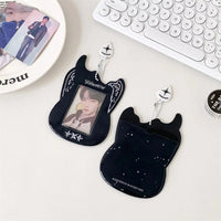 Thumbnail for Y2K Guitar Shaped TXT Kpop Keychain Photocard Holder - ArtGalleryZen