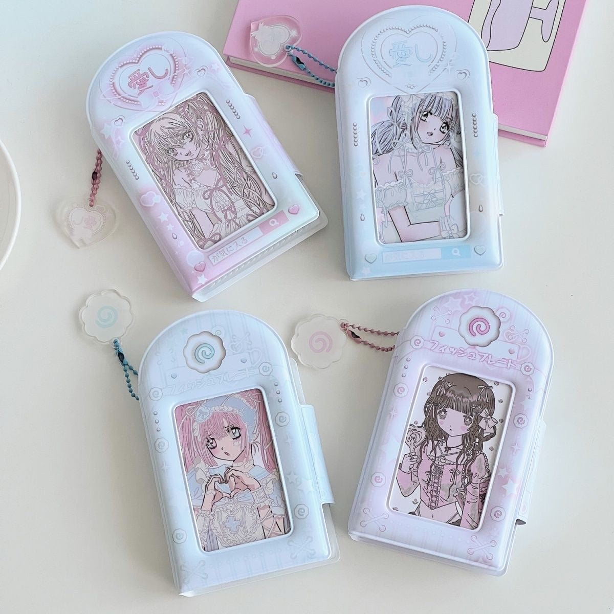 Y2K Heart Narutomaki Kpop 3 Inch Mini Photocard Album - ArtGalleryZen