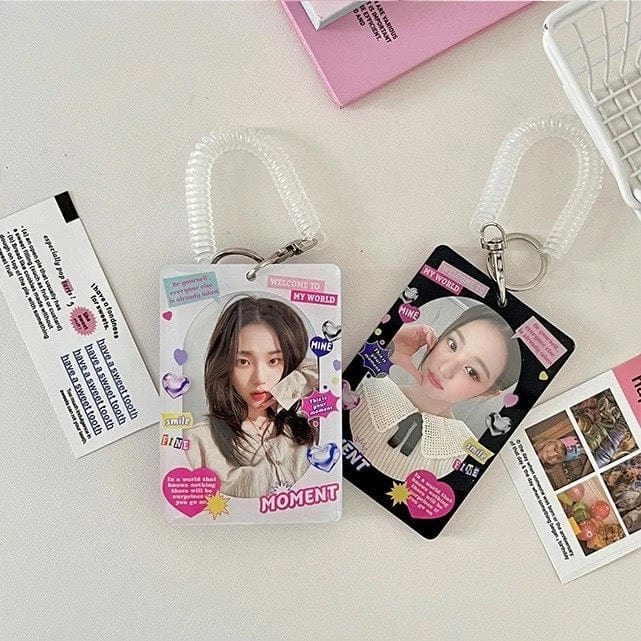 Y2K Lucky Club Double Window Kpop Keychain Acrylic Photocard Holder - ArtGalleryZen
